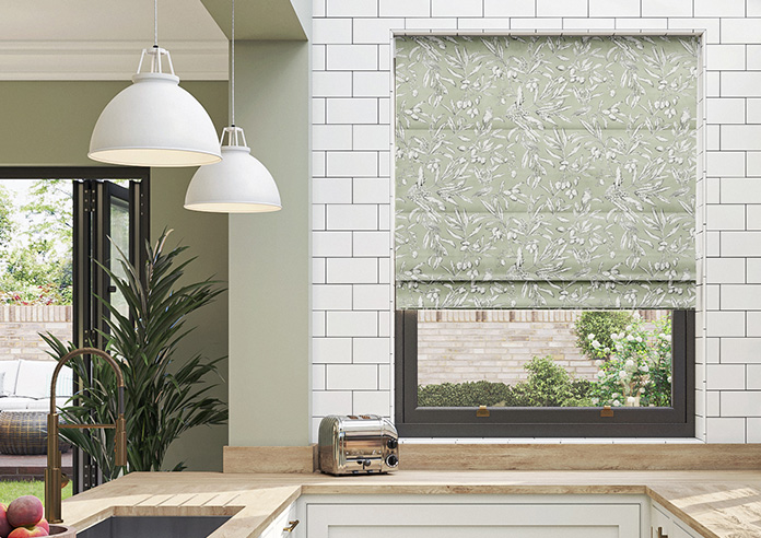 Aviary Velvet, Spruce - Twist&Fit Roman Blind - Image 3